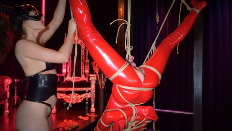 Shibari Slave Must Endure Upside Down Bondage